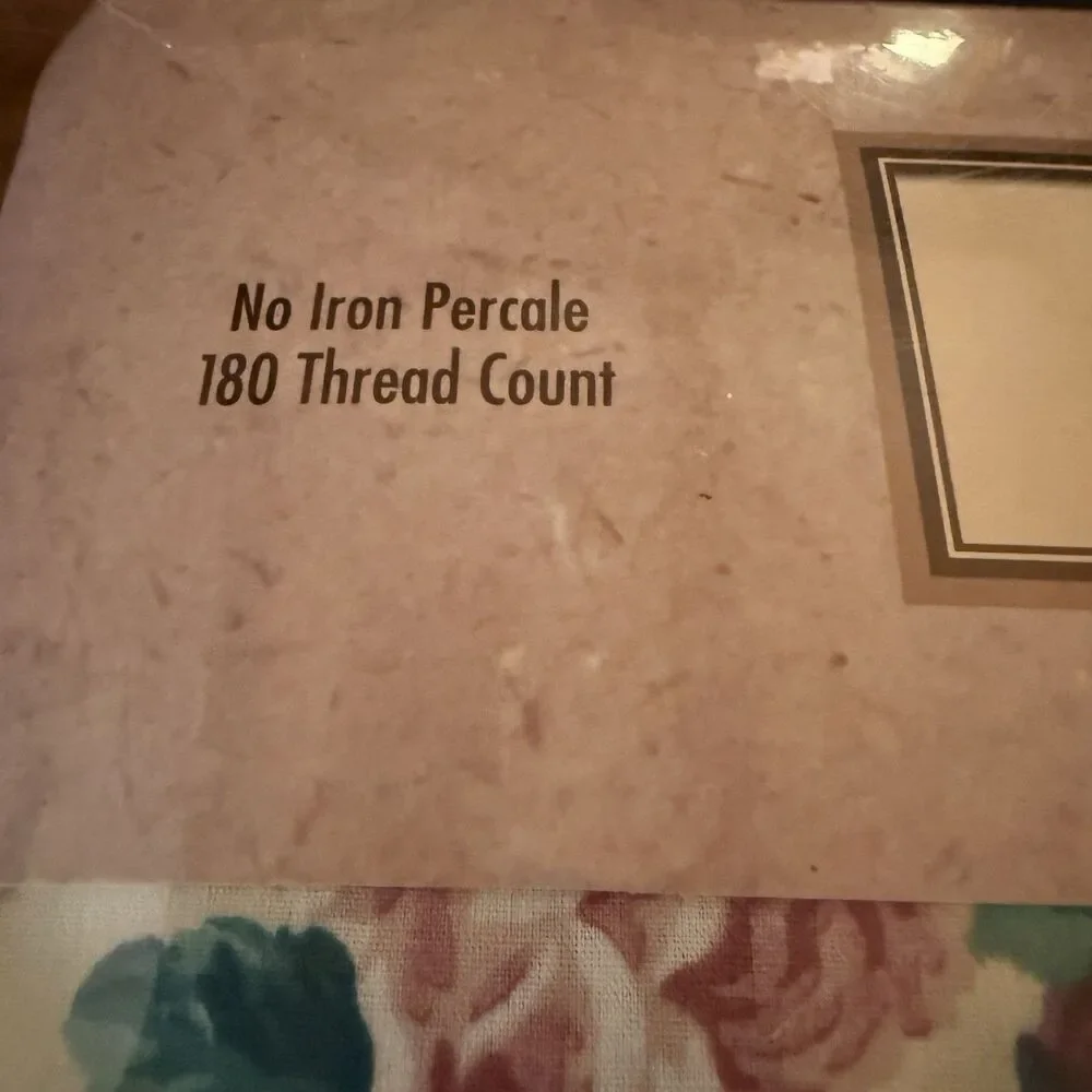 VTG 90s Mervyns Caress King Fitted Sheet Plantation Multicolor New Old Stock USA